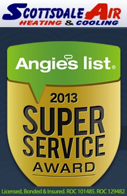 scottsdale air heating and cooling angies list super service award